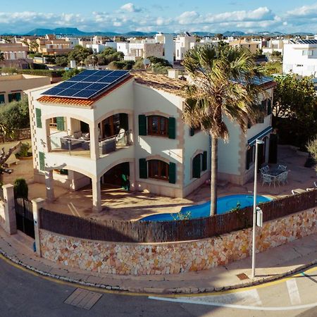 Mallorca Finca Haus Mit Pool Direkt Am Meer Es Trenc, Bootstour Moeglich Sa Ràpita Exteriör bild